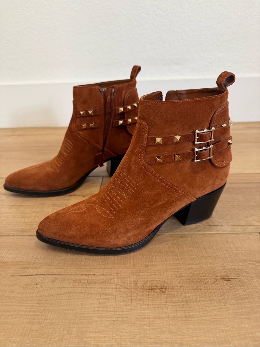 Valentino Seude Western Booties